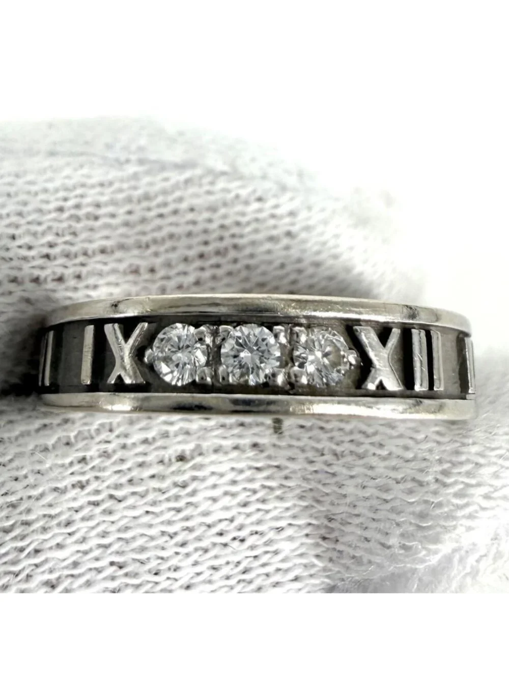 Tiffany & Co Ring Atlas WG 18k White Gold Diamond